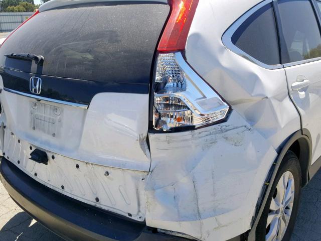 5J6RM3H70EL002118 - 2014 HONDA CR-V EXL WHITE photo 9