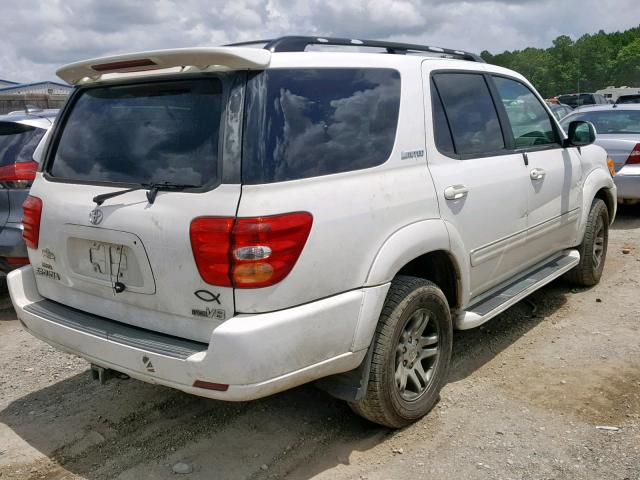 5TDZT38A53S148451 - 2003 TOYOTA SEQUOIA LI WHITE photo 4