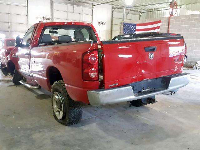 3D7KS26T59G553287 - 2009 DODGE RAM 2500 RED photo 3