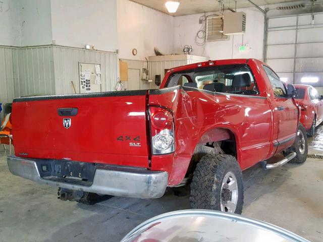 3D7KS26T59G553287 - 2009 DODGE RAM 2500 RED photo 4