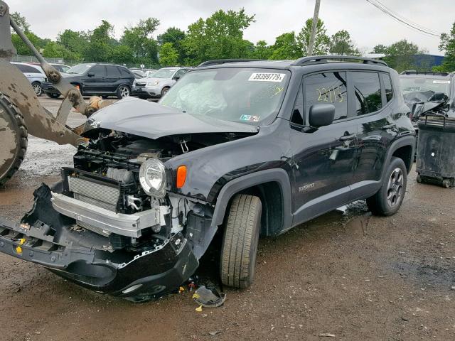 ZACCJBAB0HPG60177 - 2017 JEEP RENEGADE S BLACK photo 2