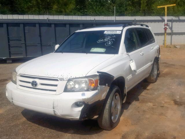 JTEDP21A660117585 - 2006 TOYOTA HIGHLANDER WHITE photo 2