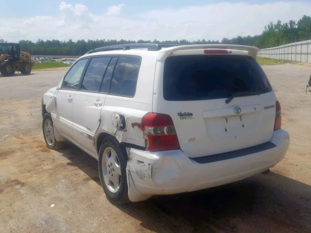 JTEDP21A660117585 - 2006 TOYOTA HIGHLANDER WHITE photo 3