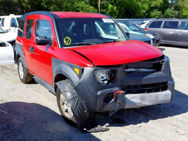 5J6YH286X5L000796 - 2005 HONDA ELEMENT EX RED photo 1