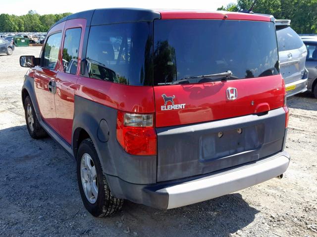 5J6YH286X5L000796 - 2005 HONDA ELEMENT EX RED photo 3