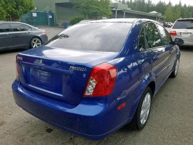 KL5JD56Z75K213038 - 2005 SUZUKI FORENZA S BLUE photo 4