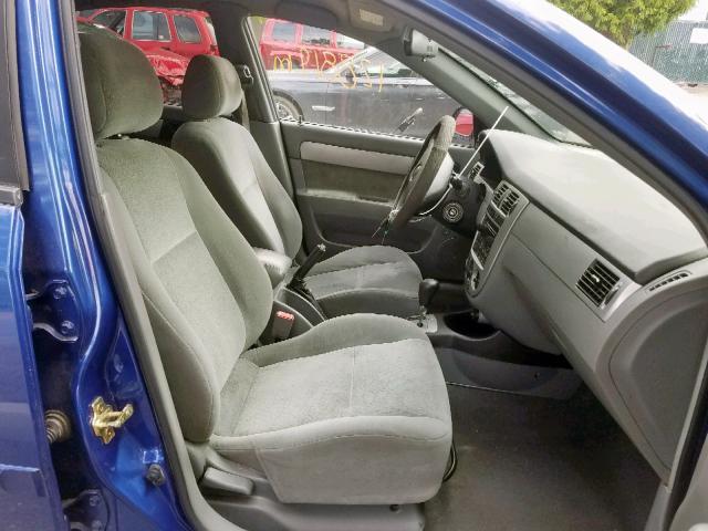 KL5JD56Z75K213038 - 2005 SUZUKI FORENZA S BLUE photo 5