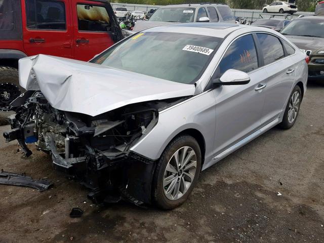 5NPE34AF2HH529116 - 2017 HYUNDAI SONATA SPO SILVER photo 2