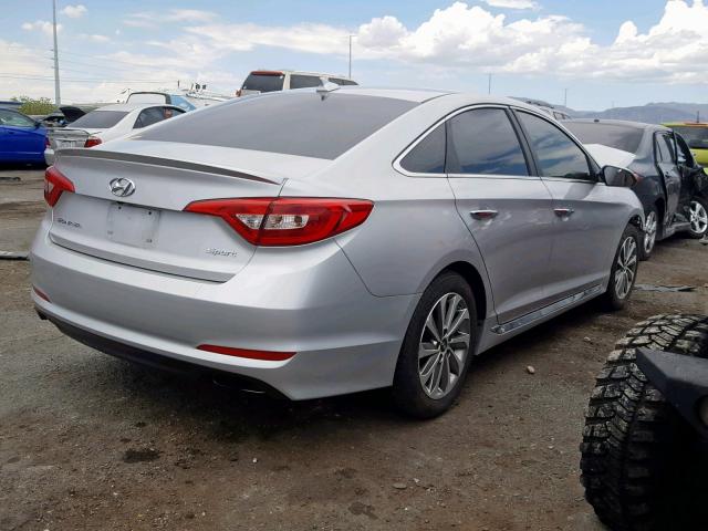 5NPE34AF2HH529116 - 2017 HYUNDAI SONATA SPO SILVER photo 4