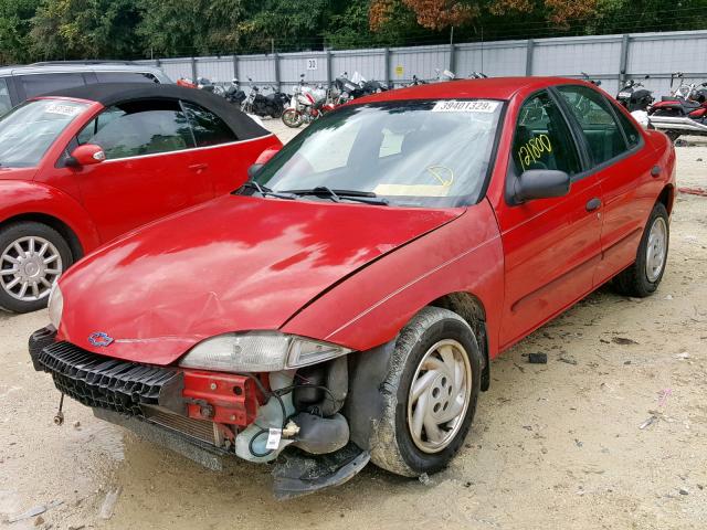 1G1JF5247W7134609 - 1998 CHEVROLET CAVALIER L RED photo 2