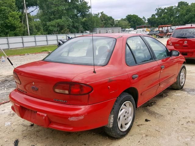 1G1JF5247W7134609 - 1998 CHEVROLET CAVALIER L RED photo 4