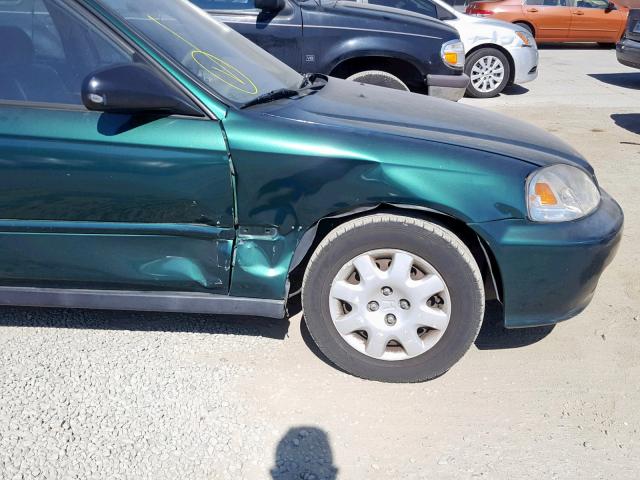 2HGEJ6614YH568377 - 2000 HONDA CIVIC BASE GREEN photo 9