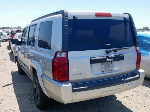 1J8HG48K67C598804 - 2007 JEEP COMMANDER SILVER photo 3