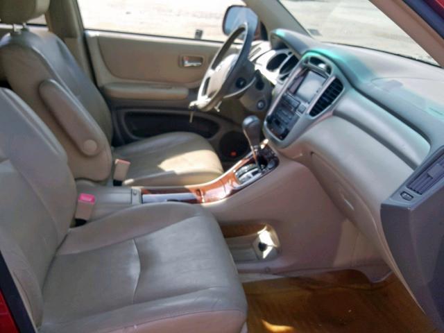 JTEEP21A160142687 - 2006 TOYOTA HIGHLANDER BURGUNDY photo 5