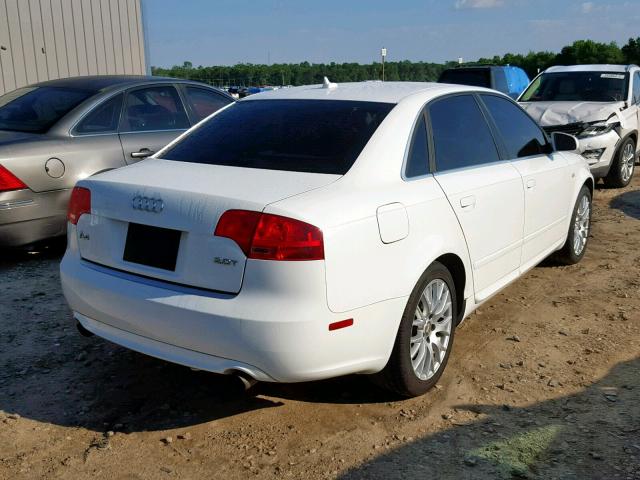 WAUAF78E48A136694 - 2008 AUDI A4 2.0T WHITE photo 4