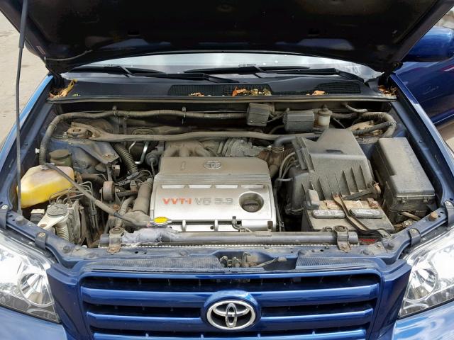 JTEEP21A860138474 - 2006 TOYOTA HIGHLANDER BLUE photo 7