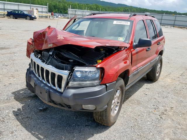 1J4GW48S23C505724 - 2003 JEEP GRAND CHER RED photo 2