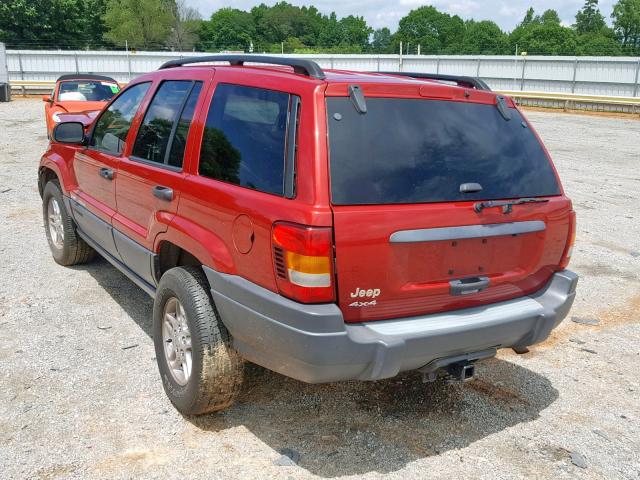 1J4GW48S23C505724 - 2003 JEEP GRAND CHER RED photo 3