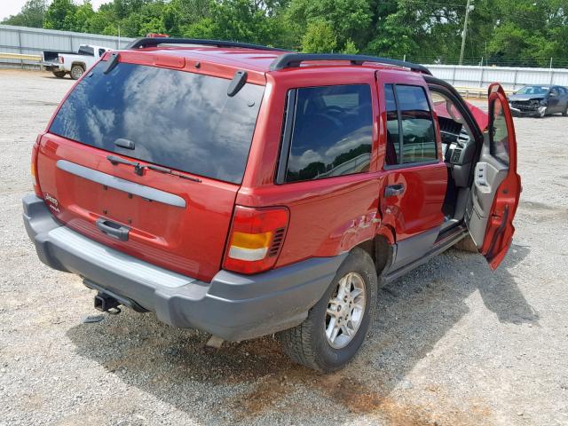 1J4GW48S23C505724 - 2003 JEEP GRAND CHER RED photo 4