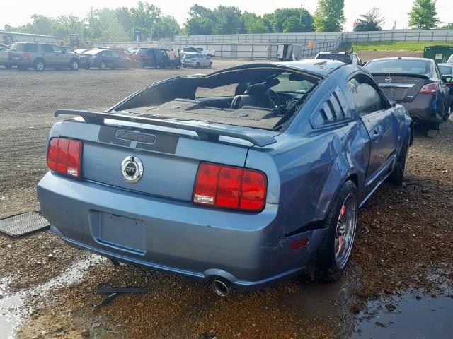 1ZVHT82H775277430 - 2007 FORD MUSTANG GT BLUE photo 4