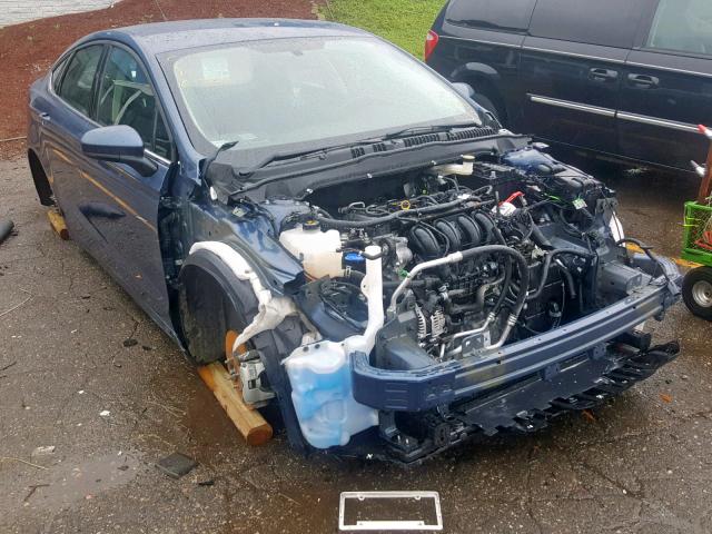 3FA6P0G72JR180355 - 2018 FORD FUSION S BLUE photo 1