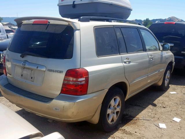 JTEHF21A930141928 - 2003 TOYOTA HIGHLANDER GOLD photo 4