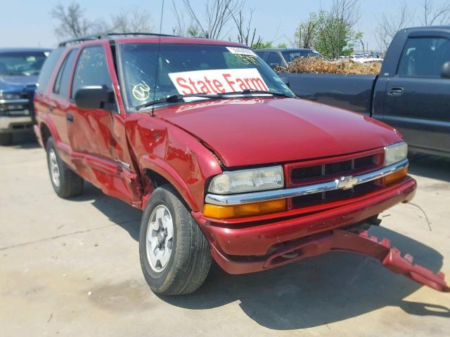 1GNDT13X83K181307 - 2003 CHEVROLET BLAZER BURGUNDY photo 1