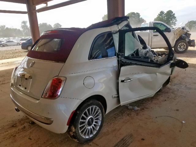 3C3CFFER8CT313461 - 2012 FIAT 500 LOUNGE CREAM photo 4