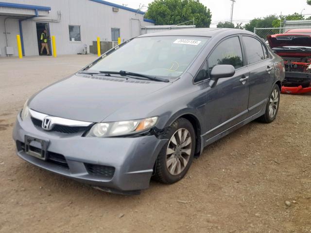 2HGFA16819H323753 - 2009 HONDA CIVIC EX GRAY photo 2