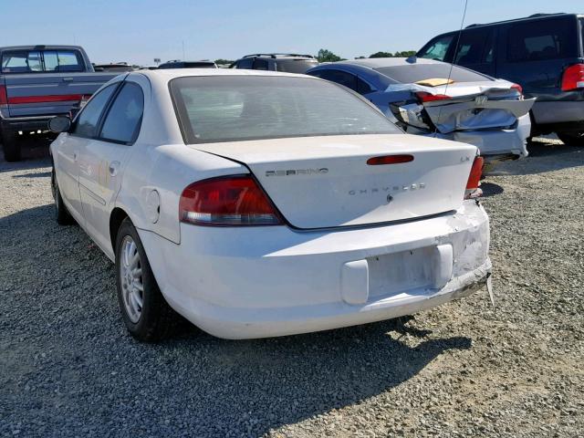 1C3EL46R02N101771 - 2002 CHRYSLER SEBRING LX WHITE photo 3