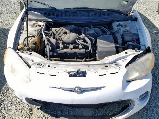 1C3EL46R02N101771 - 2002 CHRYSLER SEBRING LX WHITE photo 7