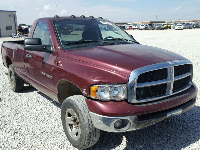 3D7KU26603G803207 - 2003 DODGE RAM 2500 S MAROON photo 1