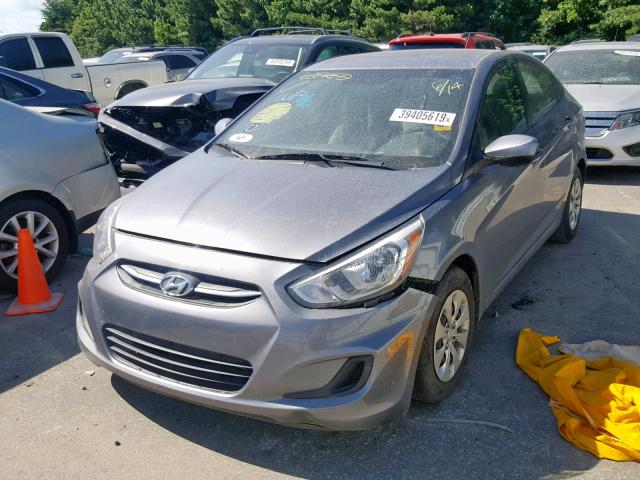 KMHCT4AE6GU112774 - 2016 HYUNDAI ACCENT SE GRAY photo 2