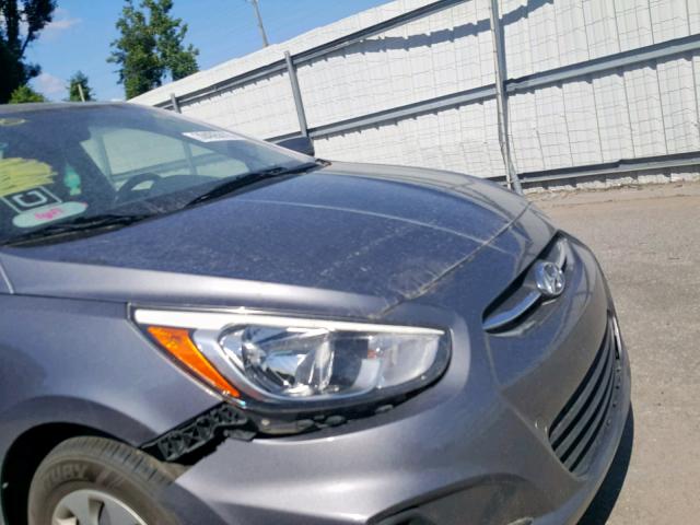 KMHCT4AE6GU112774 - 2016 HYUNDAI ACCENT SE GRAY photo 9