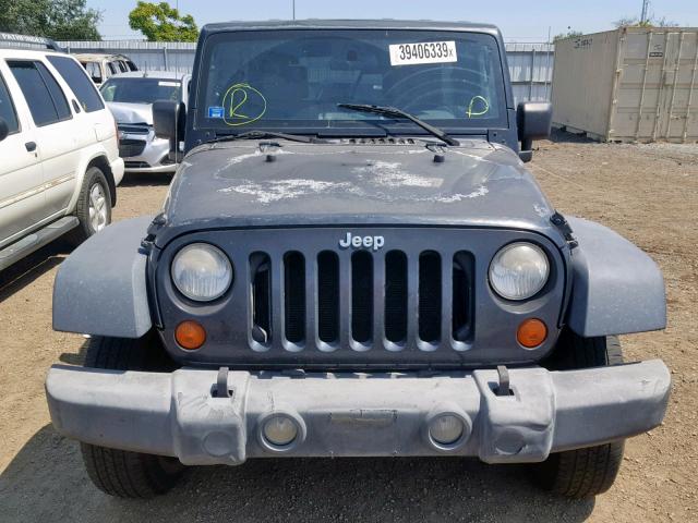 1J4GA39137L157999 - 2007 JEEP WRANGLER X BLACK photo 9