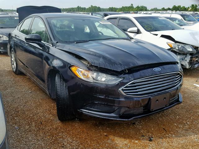 3FA6P0G78HR163277 - 2017 FORD FUSION S BLACK photo 1