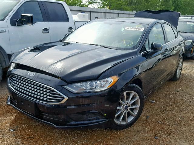 3FA6P0G78HR163277 - 2017 FORD FUSION S BLACK photo 2