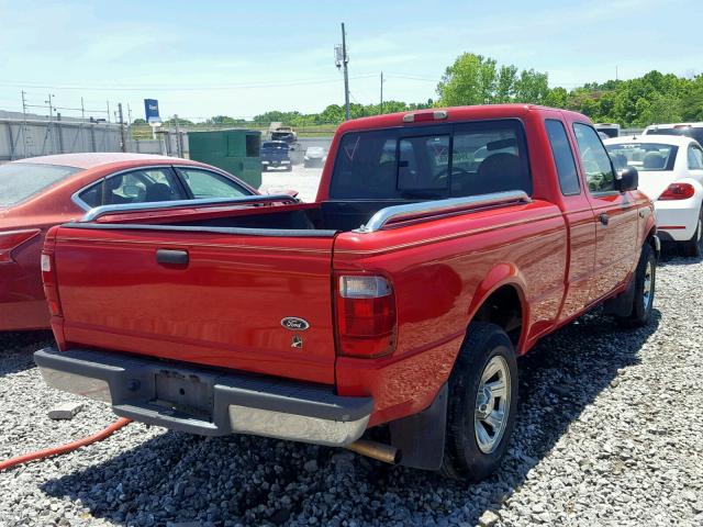 1FTYR14V02PB42525 - 2002 FORD RANGER SUP RED photo 4