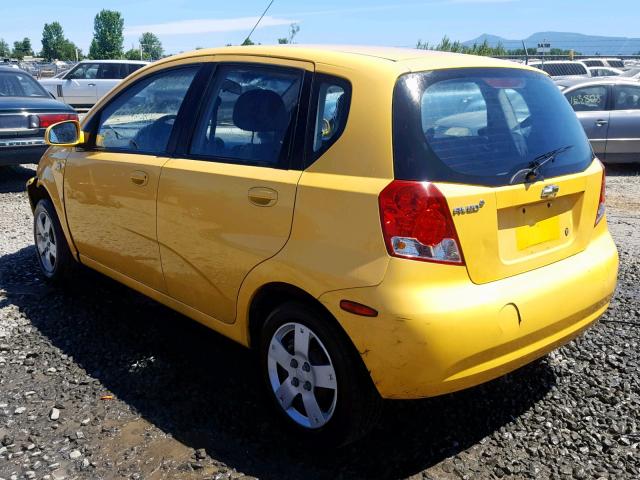 KL1TD66647B745095 - 2007 CHEVROLET AVEO BASE Sarı foto 3
