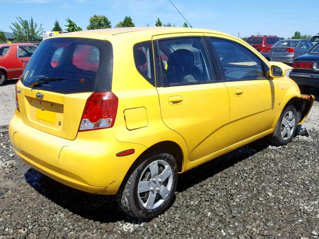KL1TD66647B745095 - 2007 CHEVROLET AVEO BASE Sarı foto 4