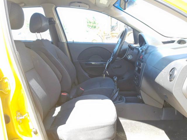 KL1TD66647B745095 - 2007 CHEVROLET AVEO BASE Sarı foto 5