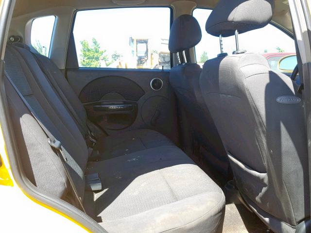 KL1TD66647B745095 - 2007 CHEVROLET AVEO BASE Sarı foto 6