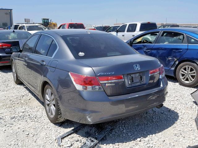 1HGCP2F81BA049918 - 2011 HONDA ACCORD EXL GRAY photo 3