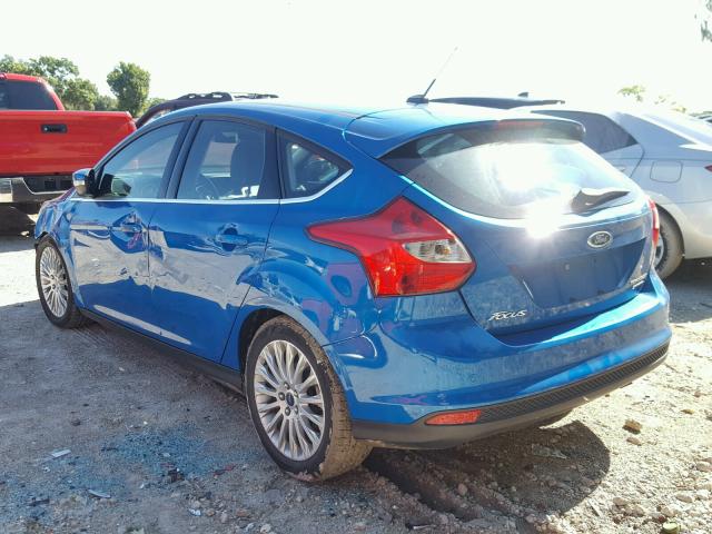 1FAHP3N20CL427990 - 2012 FORD FOCUS TITA BLUE photo 3