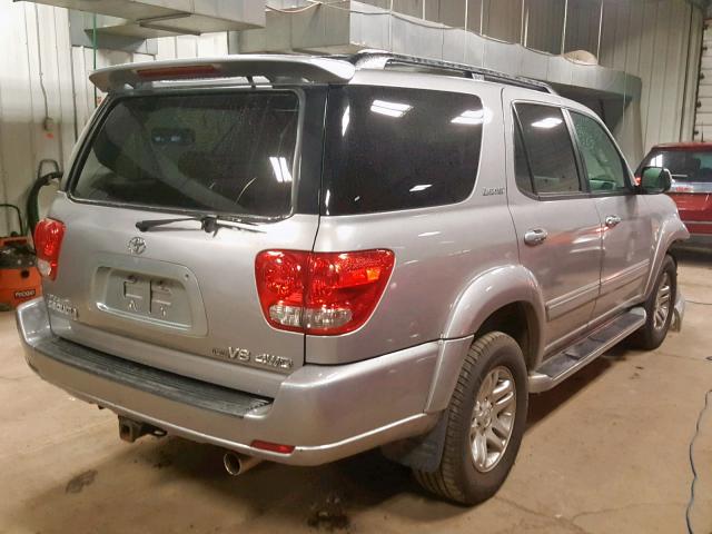 5TDBT48A85S247016 - 2005 TOYOTA SEQUOIA LI SILVER photo 4