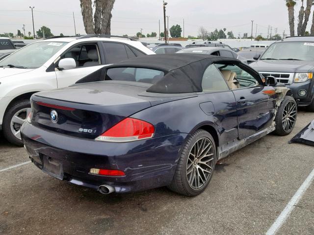 WBAEK13486CN75729 - 2006 BMW 650 I BLUE photo 4