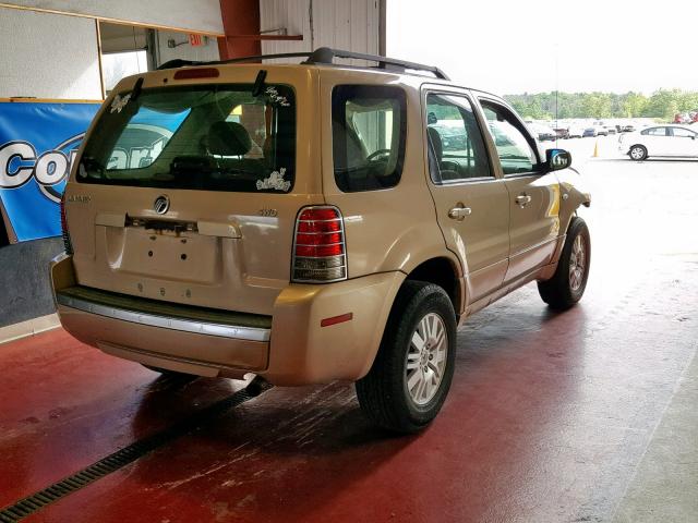 4M2YU90Z87KJ15688 - 2007 MERCURY MARINER CO GOLD photo 4