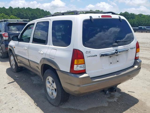 4F2CZ06124KM16645 - 2004 MAZDA TRIBUTE ES WHITE photo 3