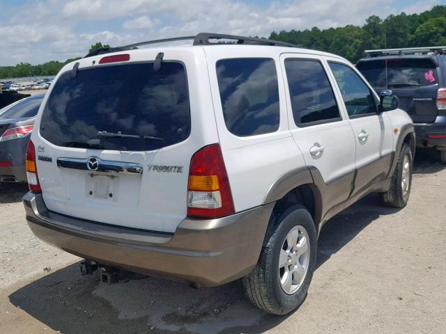 4F2CZ06124KM16645 - 2004 MAZDA TRIBUTE ES WHITE photo 4