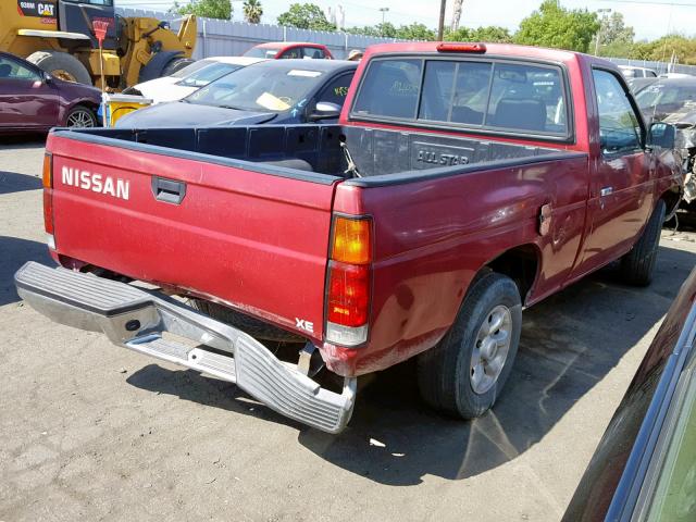 1N6SD11S6VC336290 - 1997 NISSAN TRUCK BASE RED photo 4